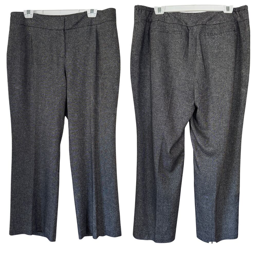 Talbots Wide Leg Plus Size Petite Wool 16W Fully Lined Tweed Salt & Pepper Pants